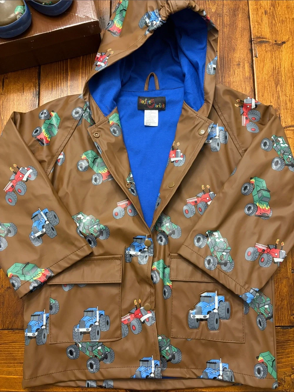Monster Truck Rain Jacket and Rain Boots